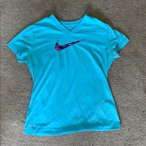 blue nike tee